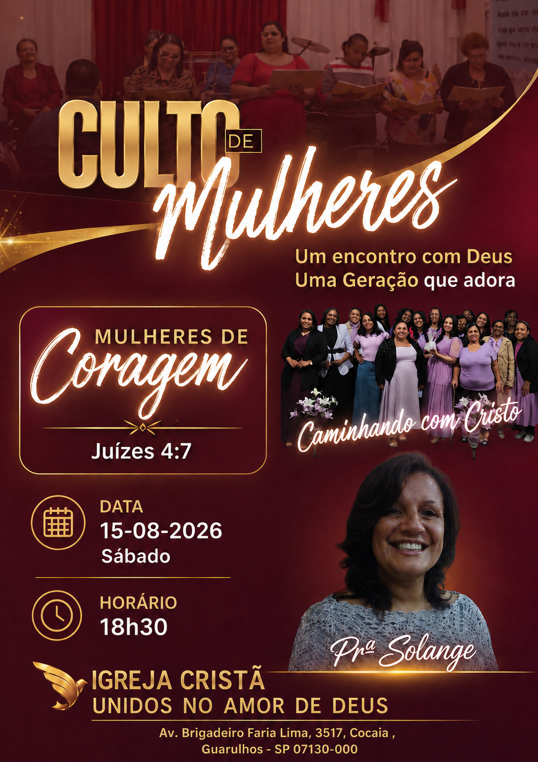 Convite da Igreja Cristã Unidos no Amor de Deus